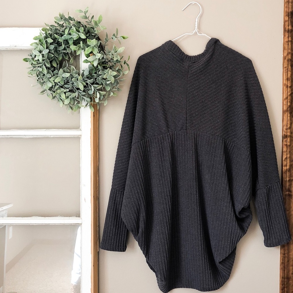 grey dolman sleeve cardigan - Picture 3 of 5